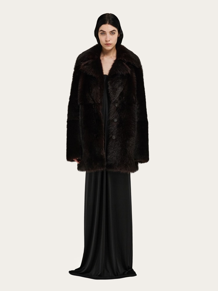 Cappotto corto in shearling Gallery image 6