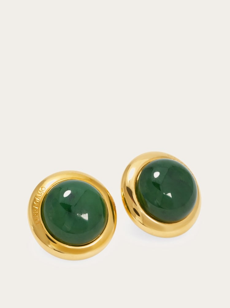 Earrings with semi-precious stone Gallery image 2