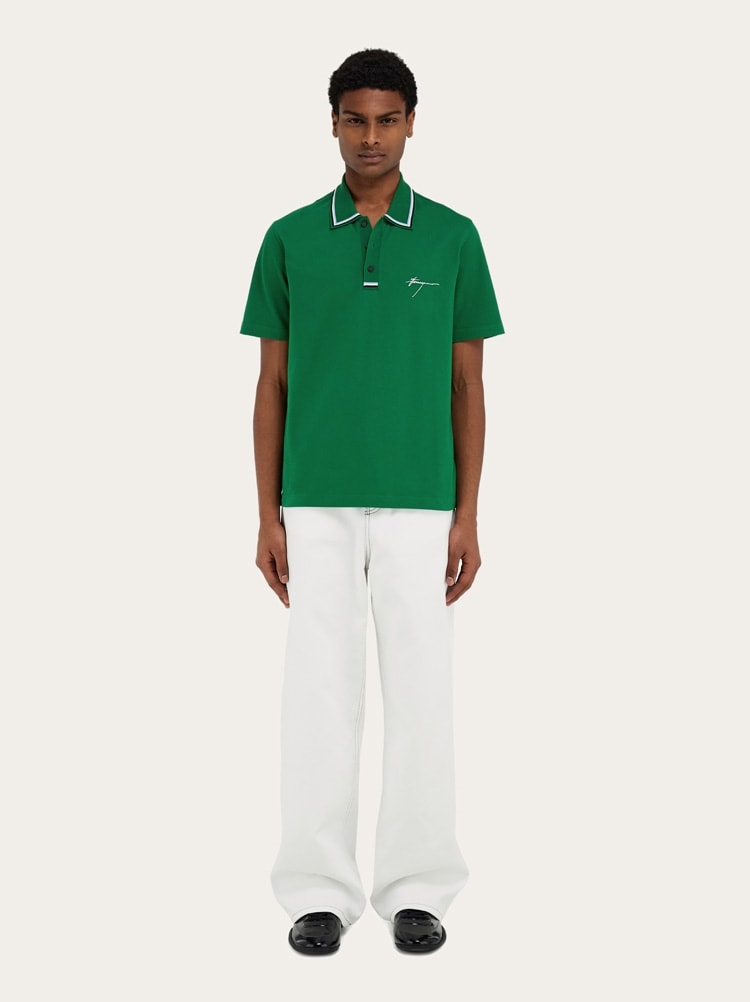 Polo de algodón con firma Gallery image 5