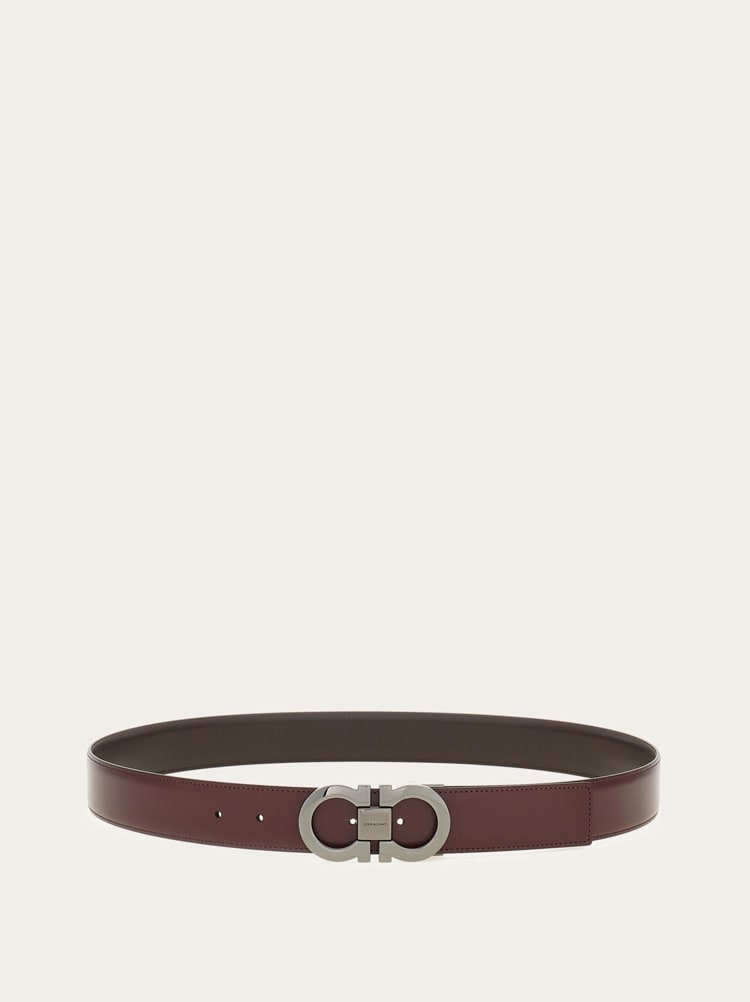Reversible and adjustable Gancini belt Gallery image 3
