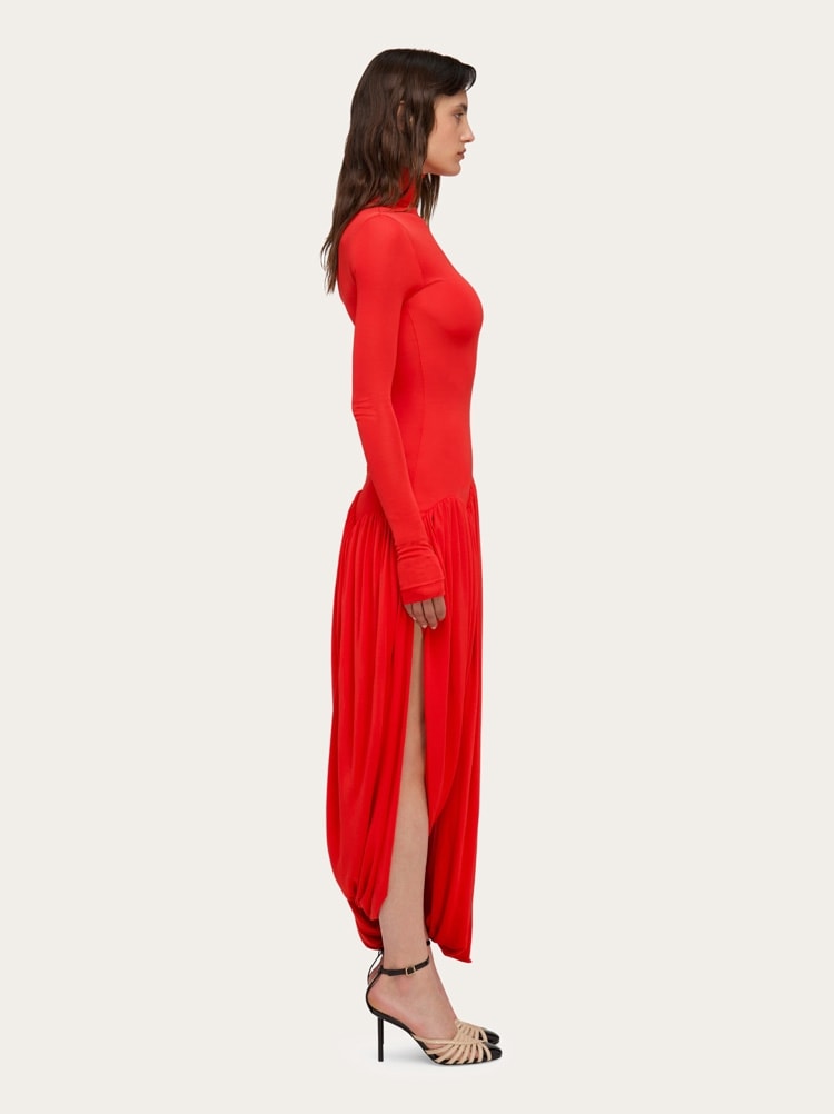 Turtleneck dress with tulip skirt Gallery image 3