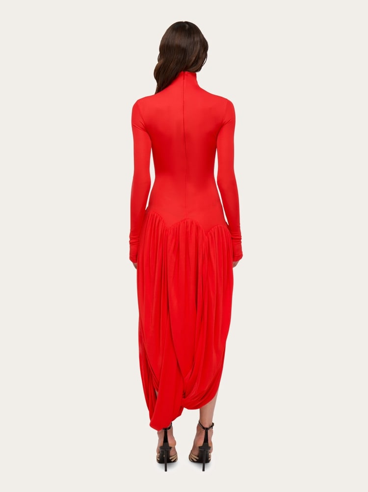 Turtleneck dress with tulip skirt Gallery image 4