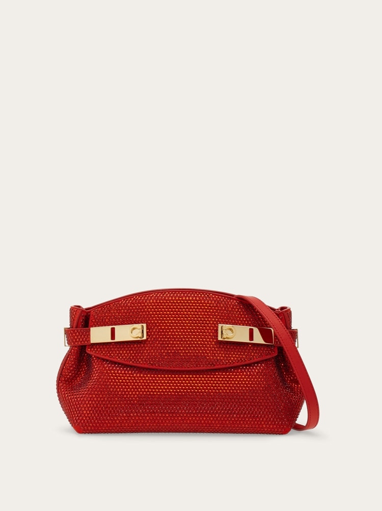 Hug soft crossbody bag with crystals (XS) Gallery image 1