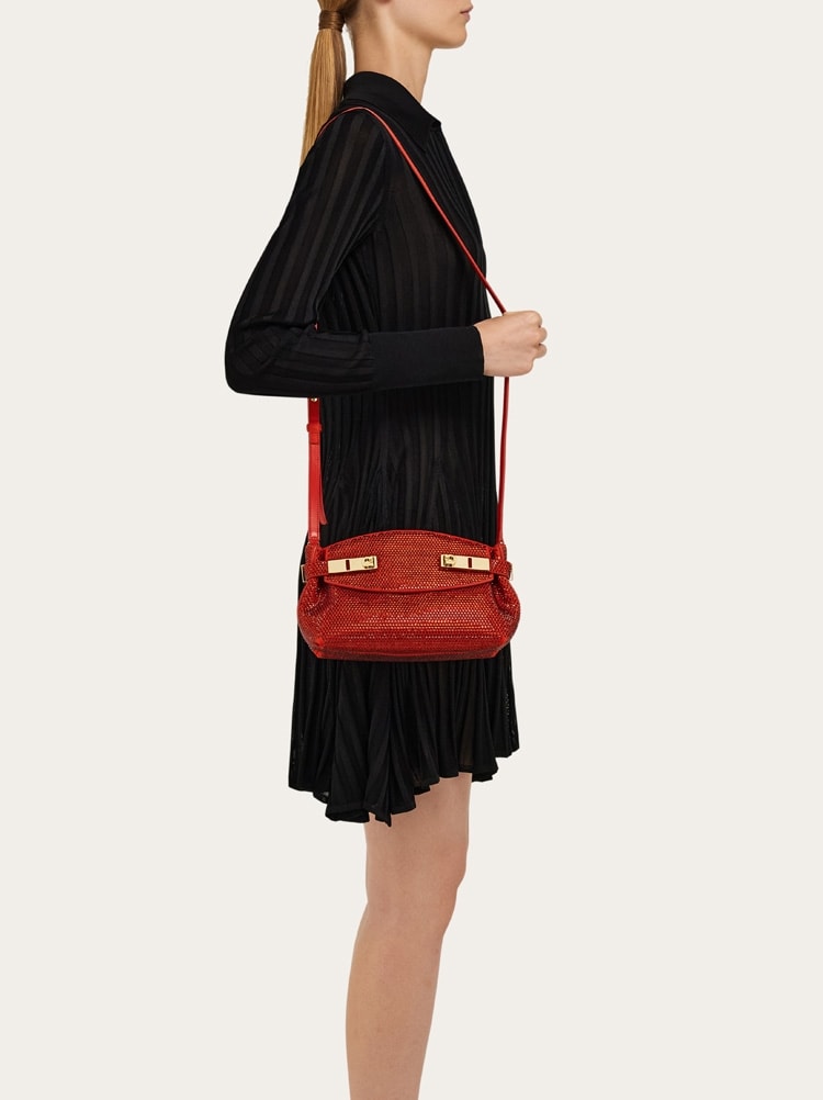 Hug soft crossbody bag with crystals (XS) Gallery image 2