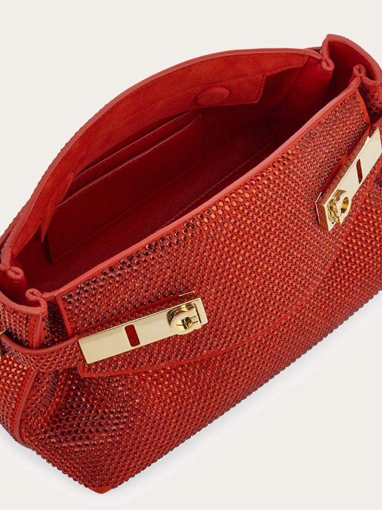 Hug soft crossbody bag with crystals (XS) Gallery image 6