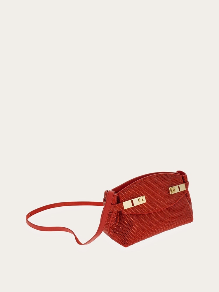 Hug soft crossbody bag with crystals (XS) Gallery image 7