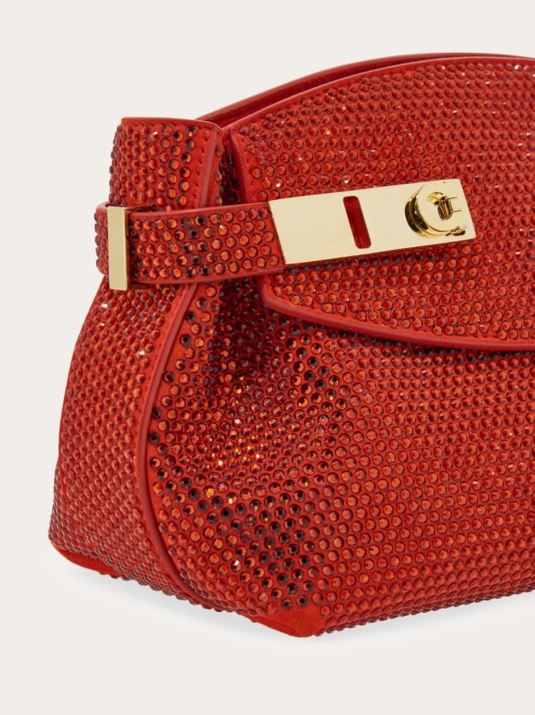 Hug soft crossbody bag with crystals (XS) Gallery image 8