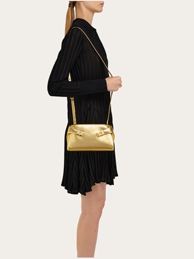 Metallic Hug mini crossbody bag - Women | Ferragamo