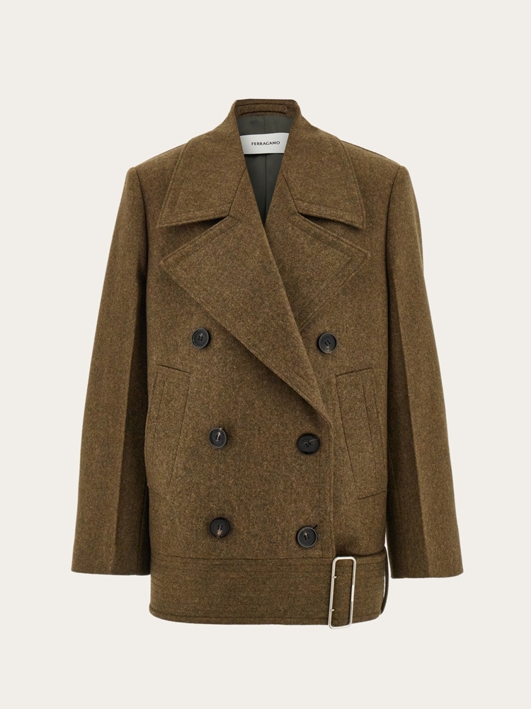 Double wool and cashmere peacoat Gallery image 1