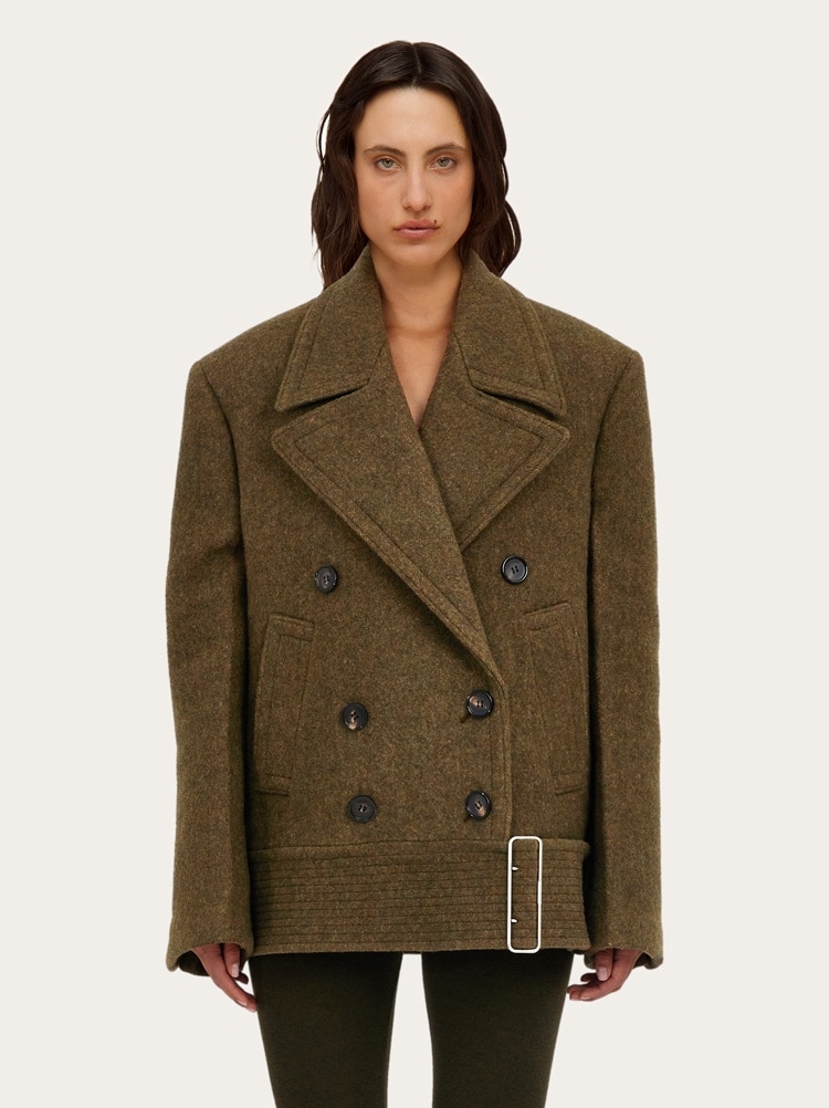 Double wool and cashmere peacoat Gallery image 2