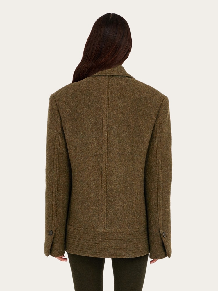 Double wool and cashmere peacoat Gallery image 3