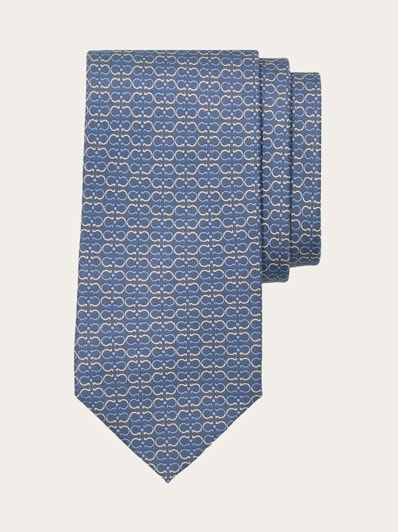 Salvatore Ferragamo｜ (241643 775264) Gancini print silk tie - Men | Ferragamo