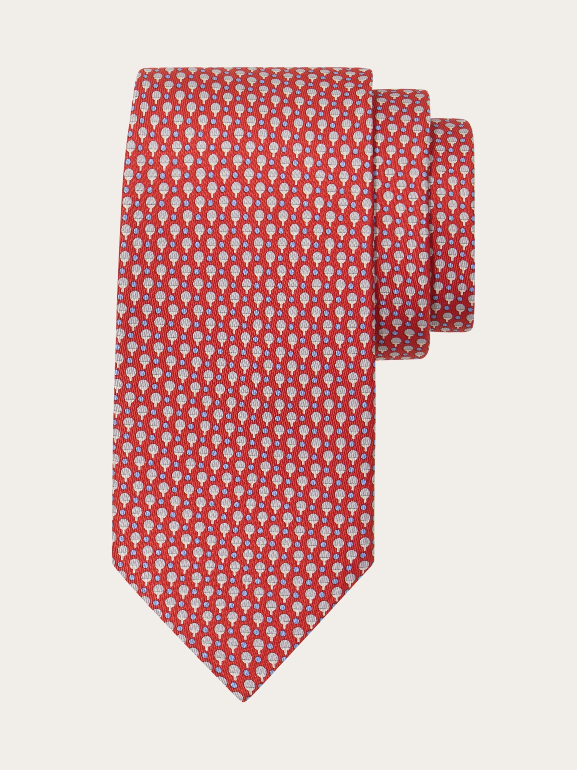 Ping pong print silk tie - Men | Ferragamo