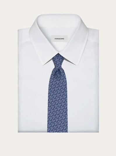 Zefiro print silk tie - Men | Ferragamo