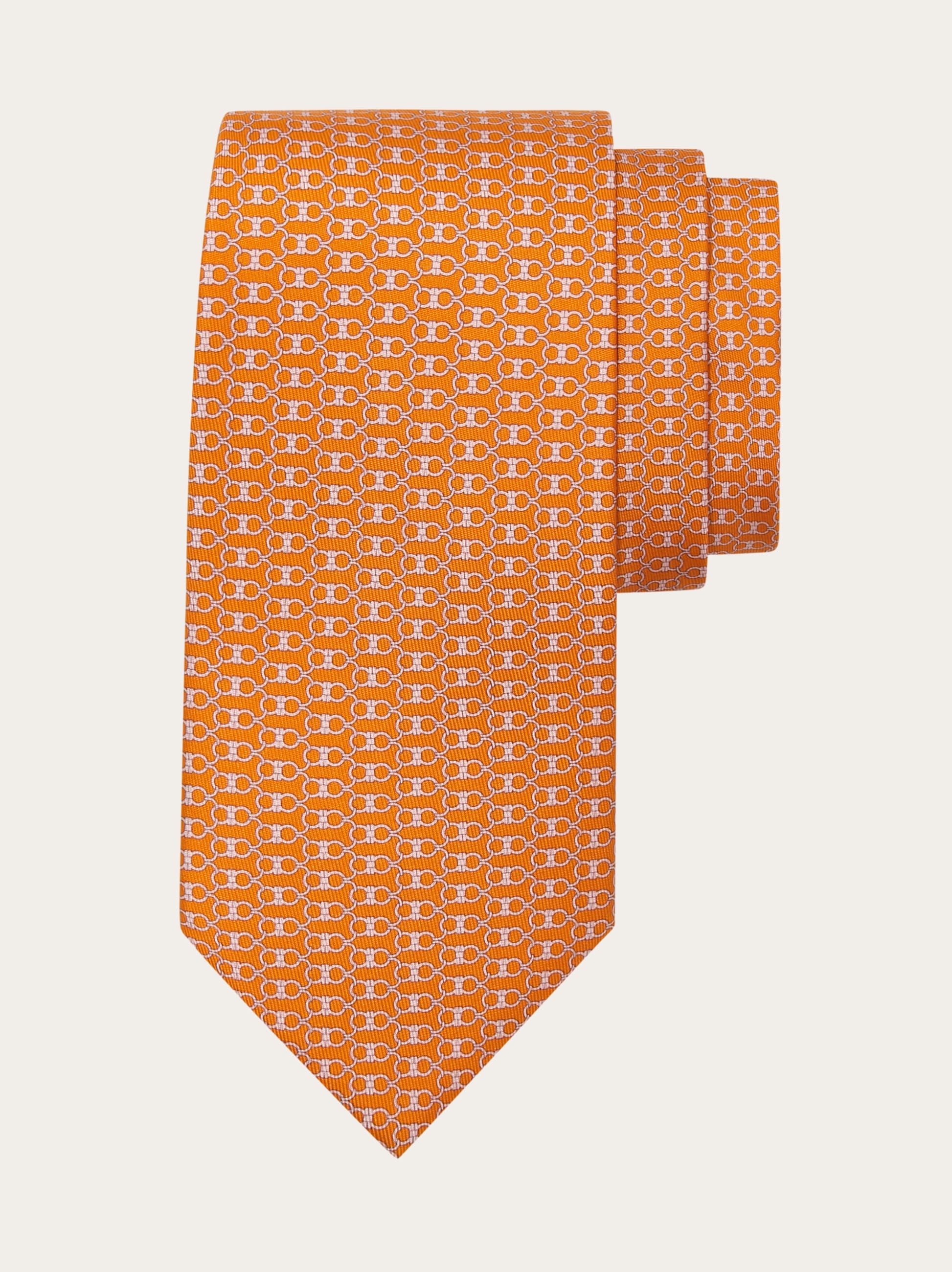 Gancini print silk tie - Men | Ferragamo