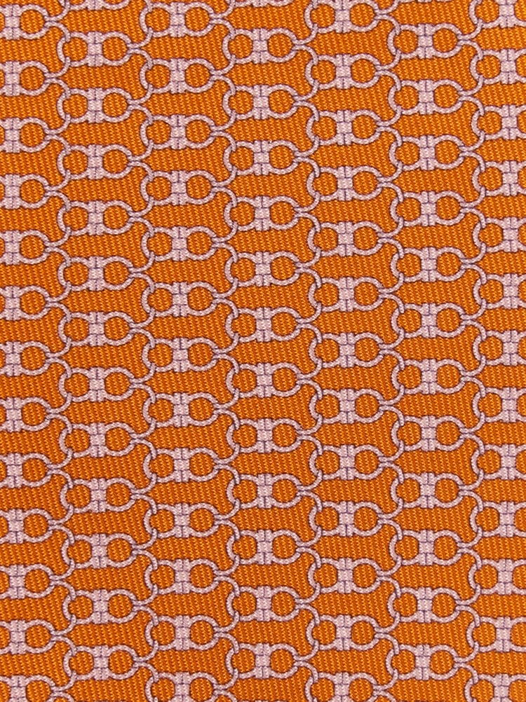 Gancini print silk tie
