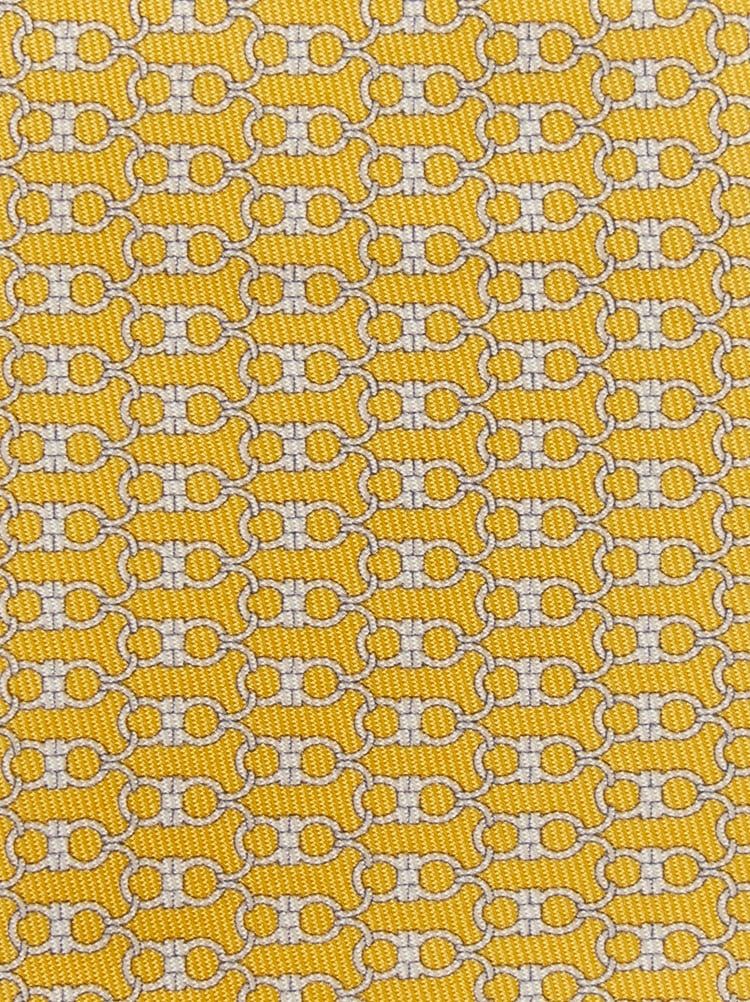 Gancini print silk tie Gallery image 2