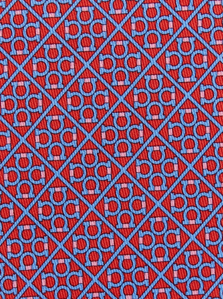 Square Gancini print silk tie Gallery image 2