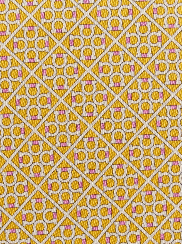 Corbata de seda estampado Gancini square Gallery image 2