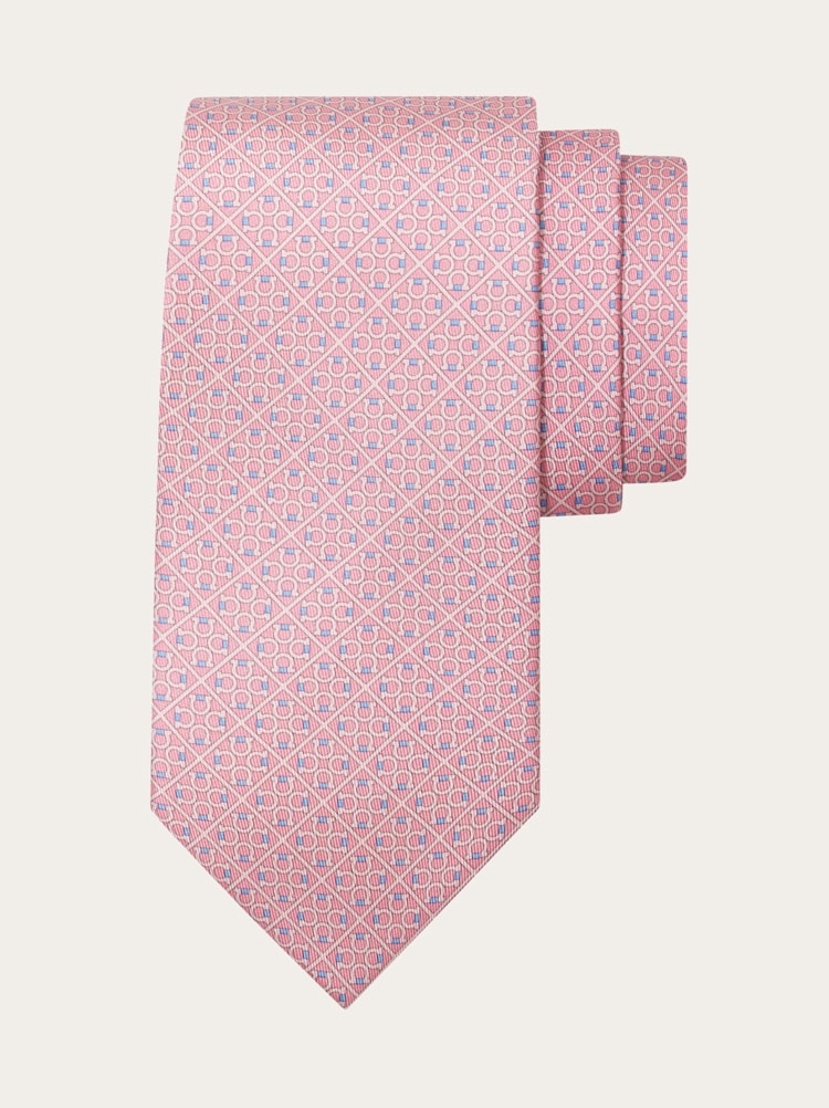 Corbata de seda estampado Gancini square Gallery image 1
