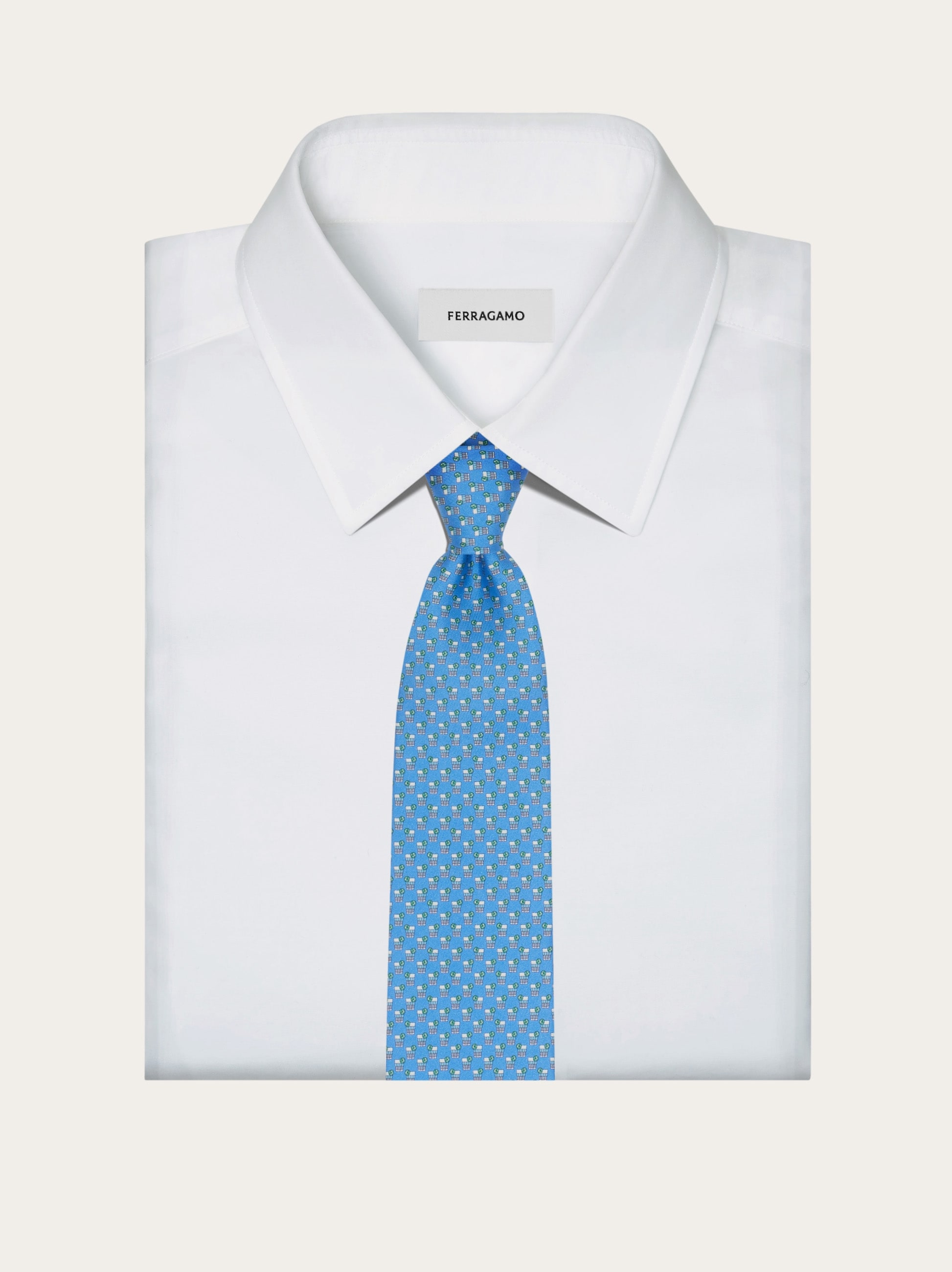Cocktail print silk tie - Men | Ferragamo