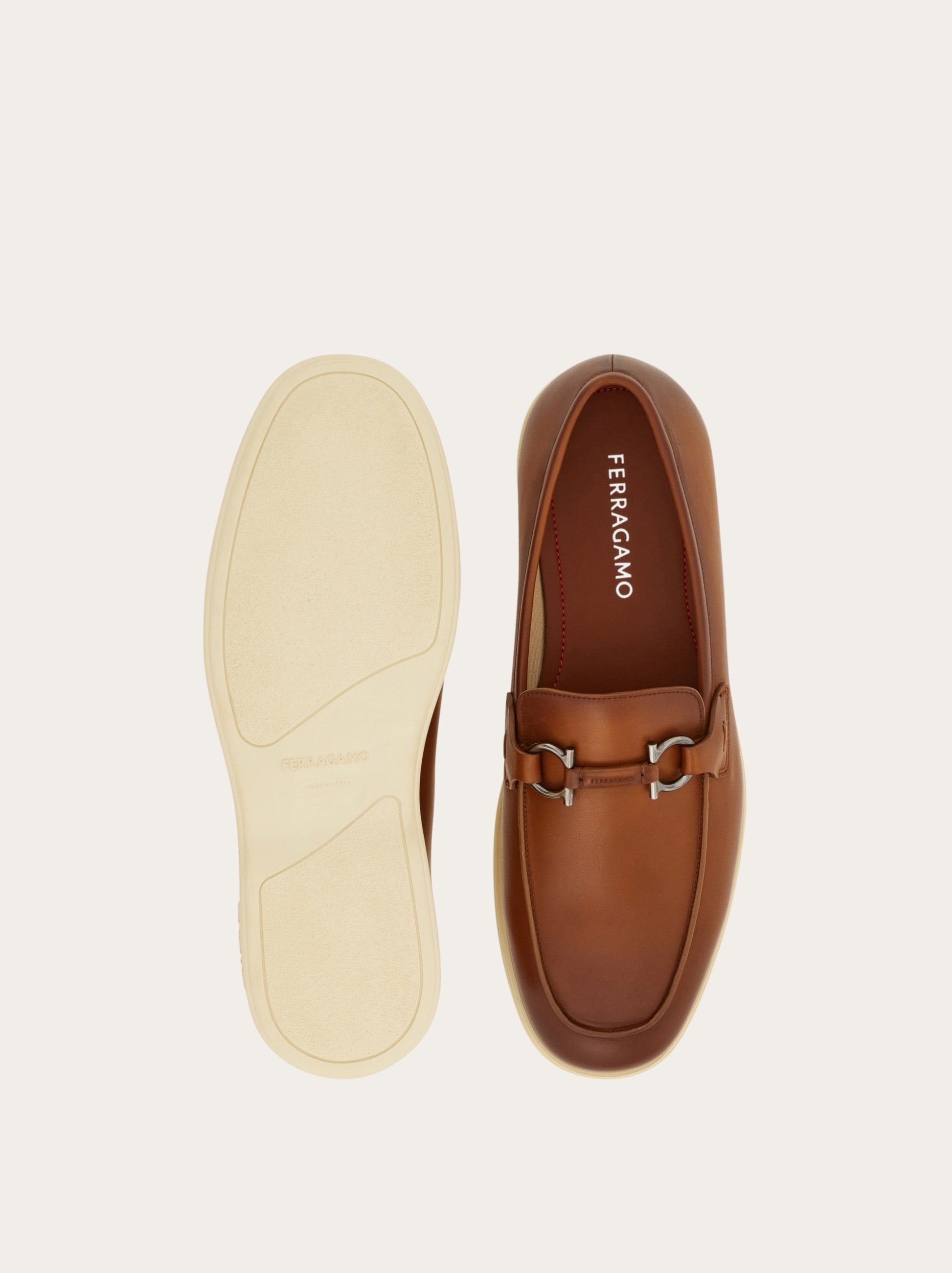 Casual loafer with Gancini ornament - Men | Ferragamo