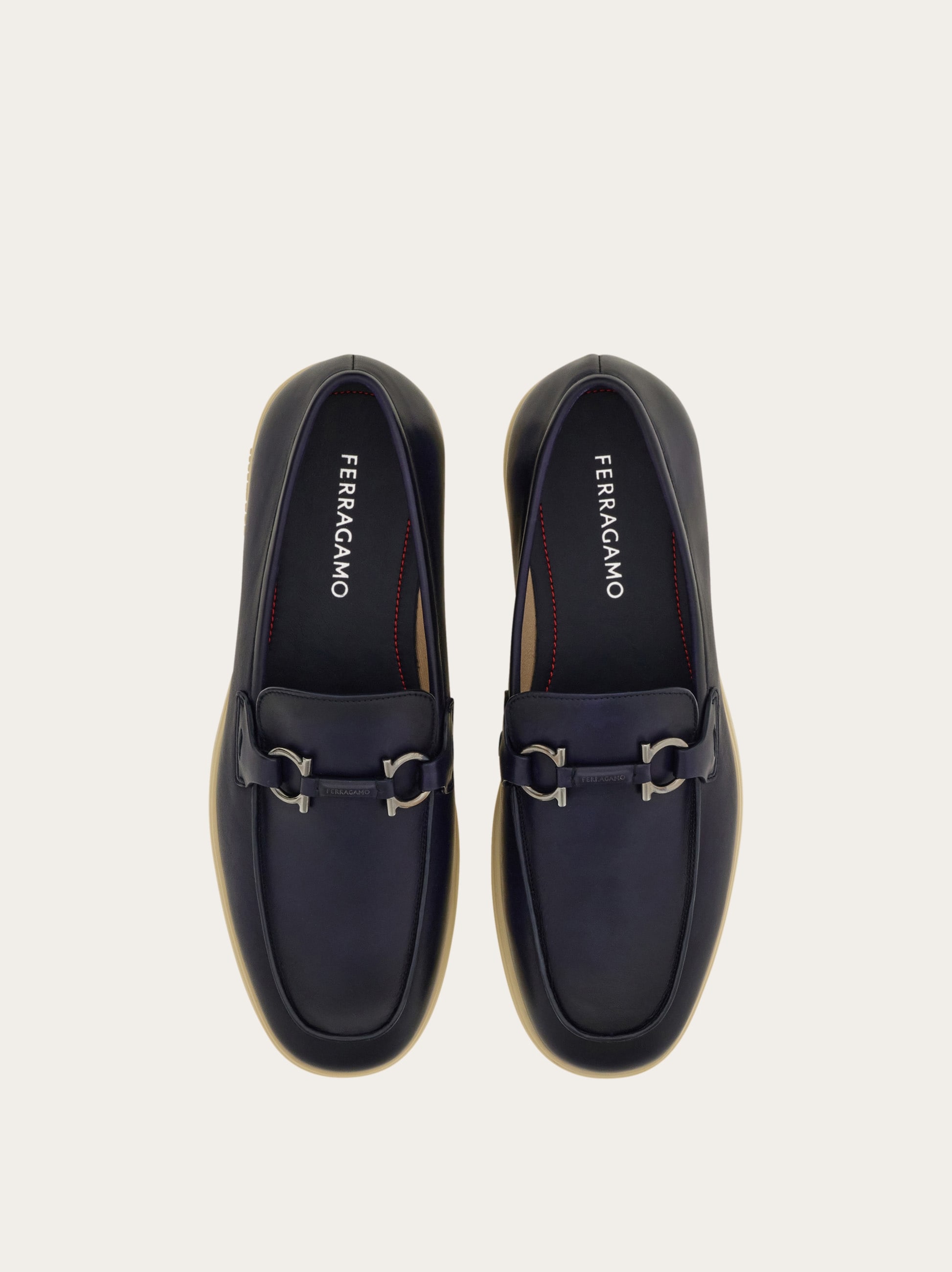 Casual loafer with Gancini ornament - Men | Ferragamo