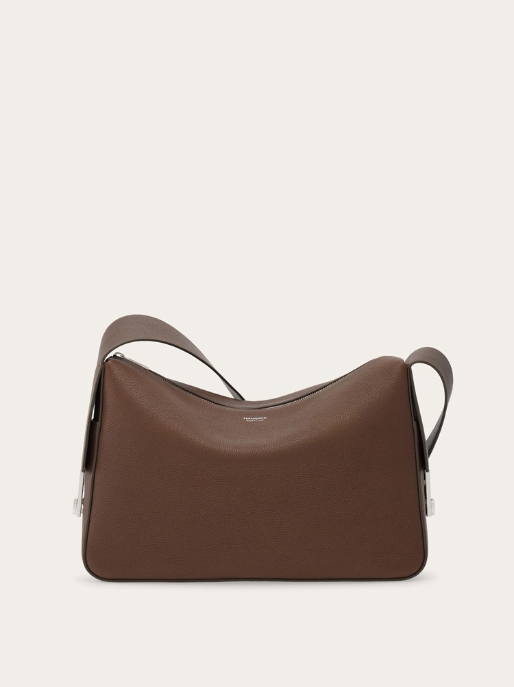 Messenger bag with Gancini buckles (M) Gallery image 1
