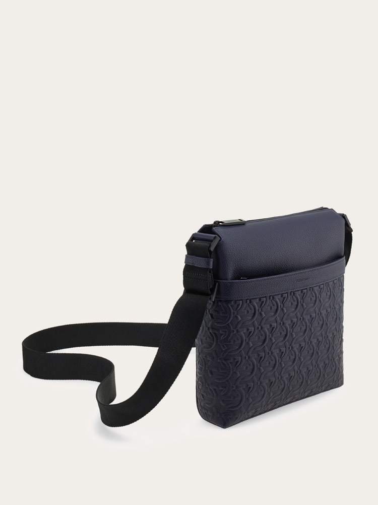 Embossed Gancini messenger bag Gallery image 6