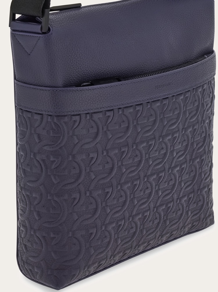 Embossed Gancini messenger bag Gallery image 7