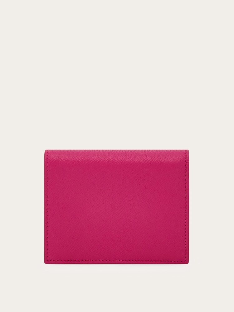 ★FERRAGAMO★ Hug Compact Two-Tone Wallet Black Nylon Pink 2 Ferragamo Hug Compact Two-Tone Wallet Black: Nyland Pink | eBay