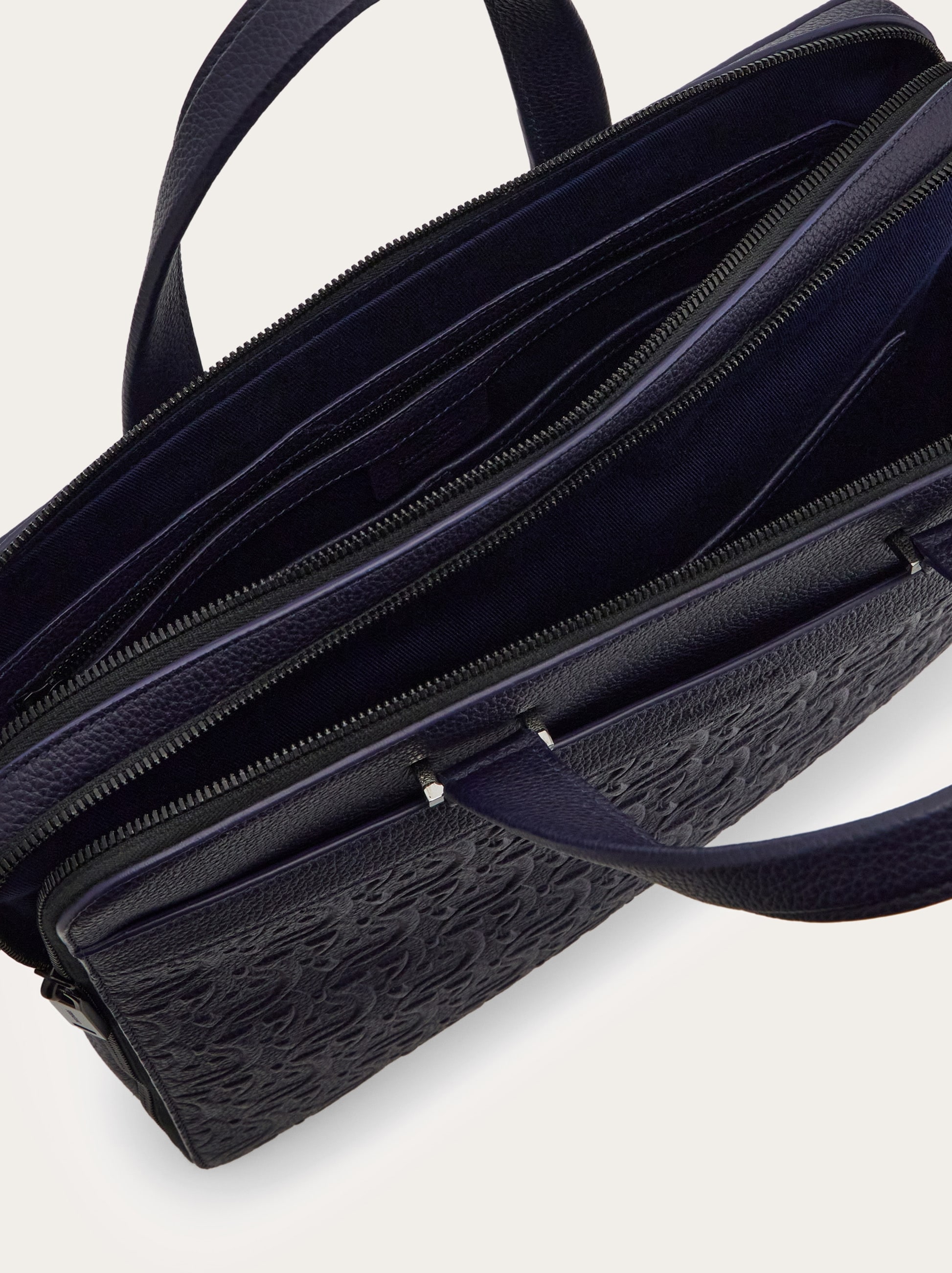 Embossed Gancini briefcase (S) - Men | Ferragamo