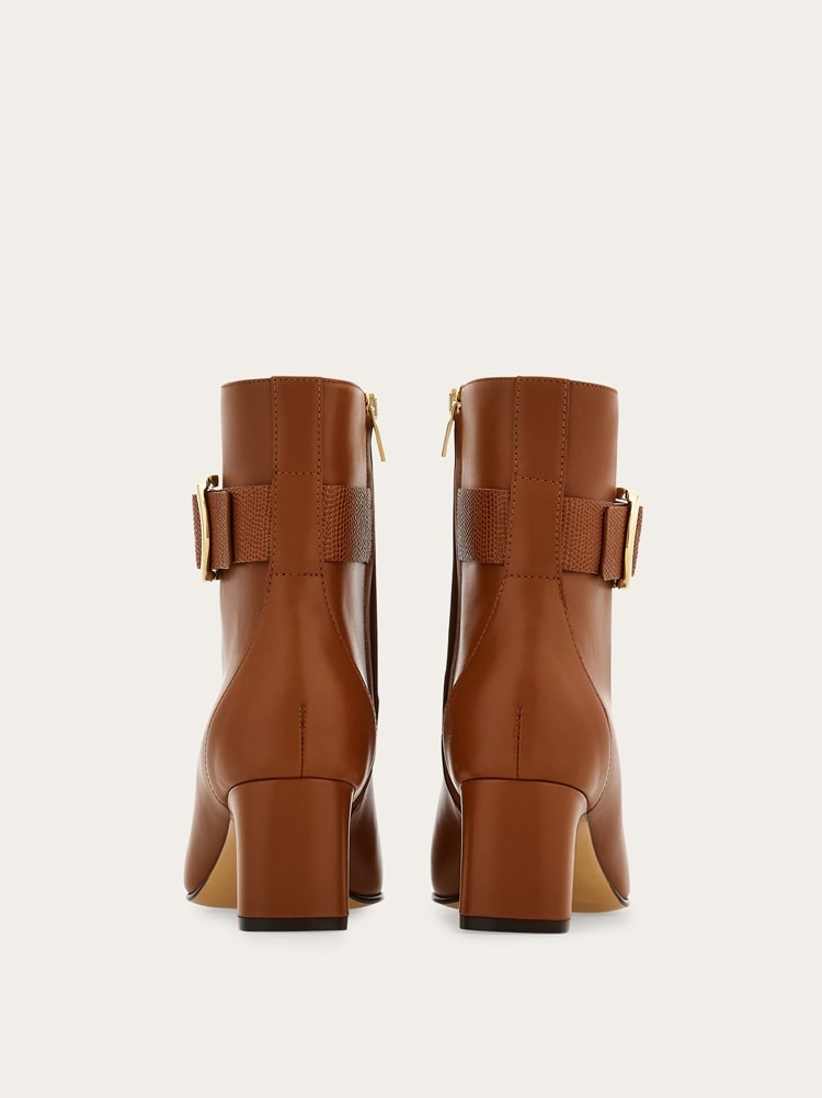 Gancini ornament mid heel ankle boot Gallery image 5