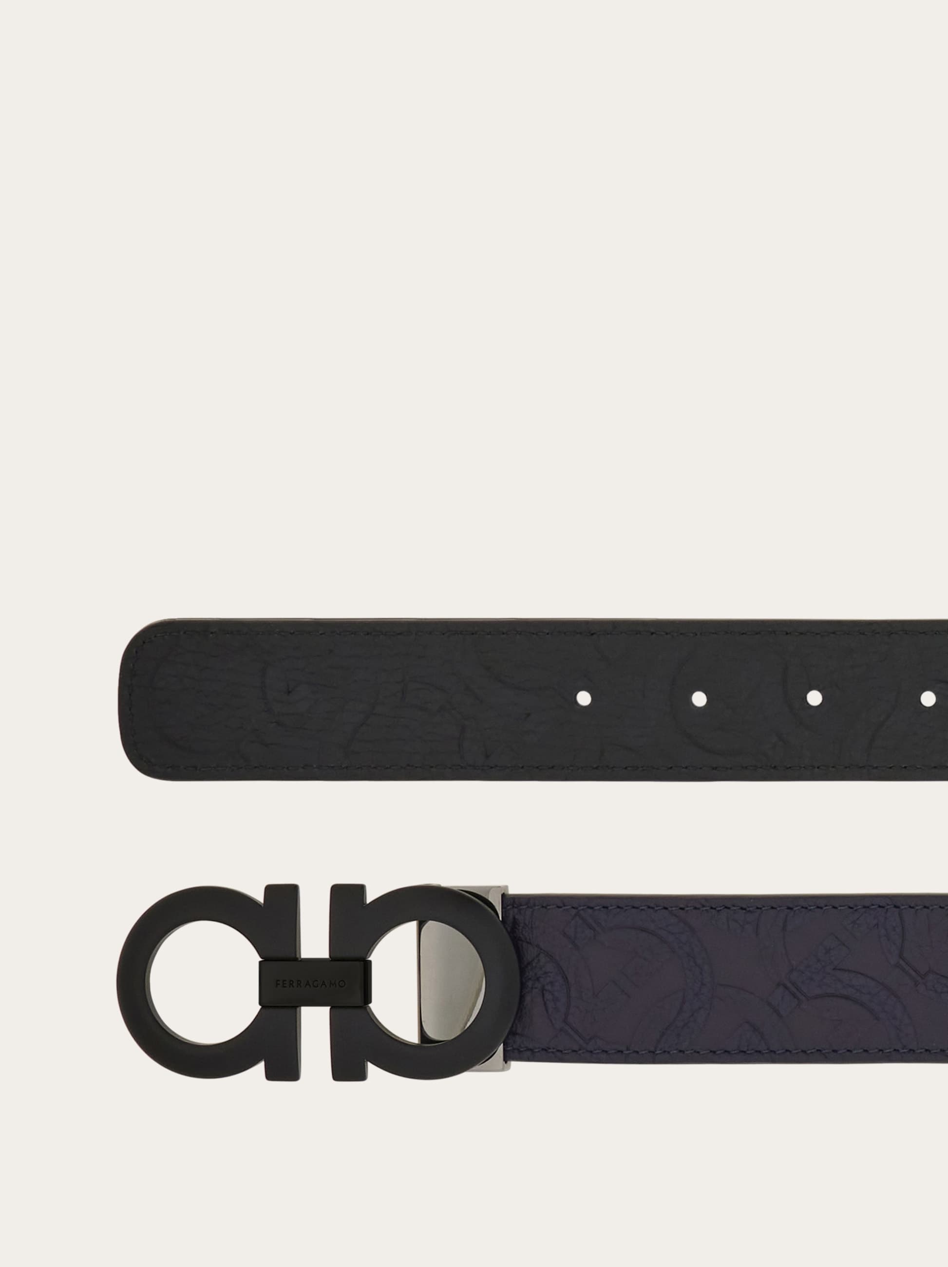 Reversible and adjustable Gancini belt - Men | Ferragamo