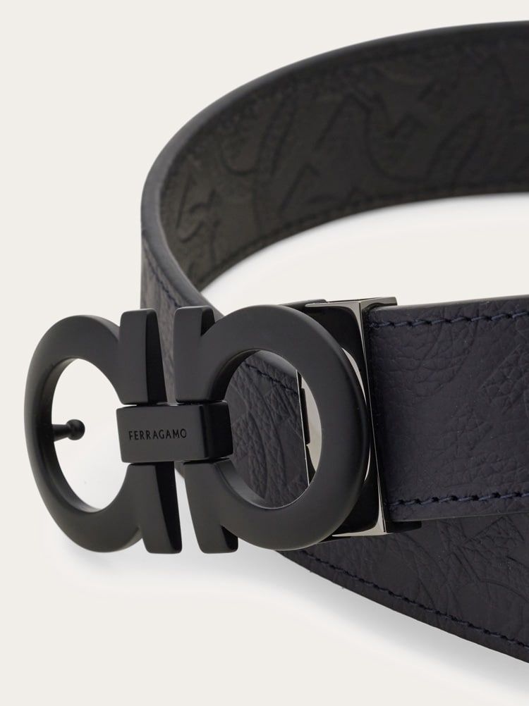 Reversible and adjustable Gancini belt Gallery image 5