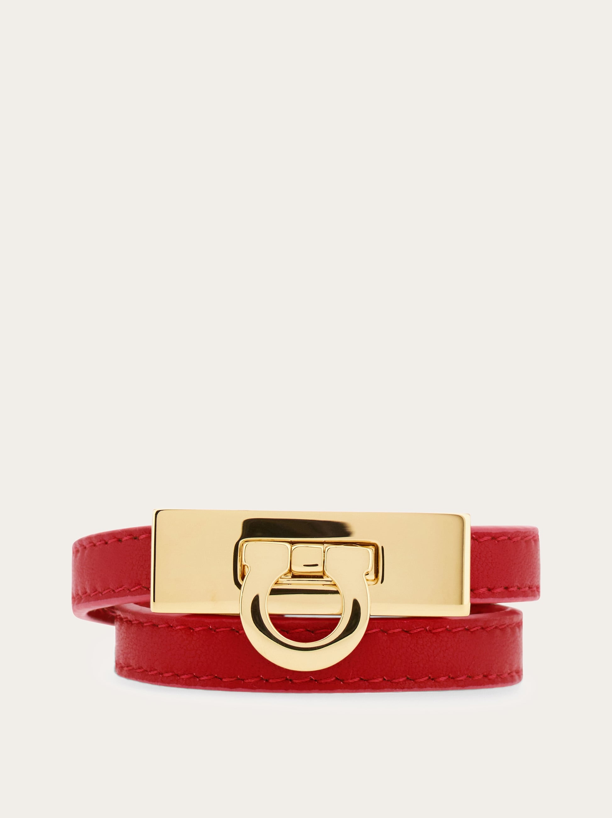 Gancini double twist bracelet - size 15 - Women | Ferragamo