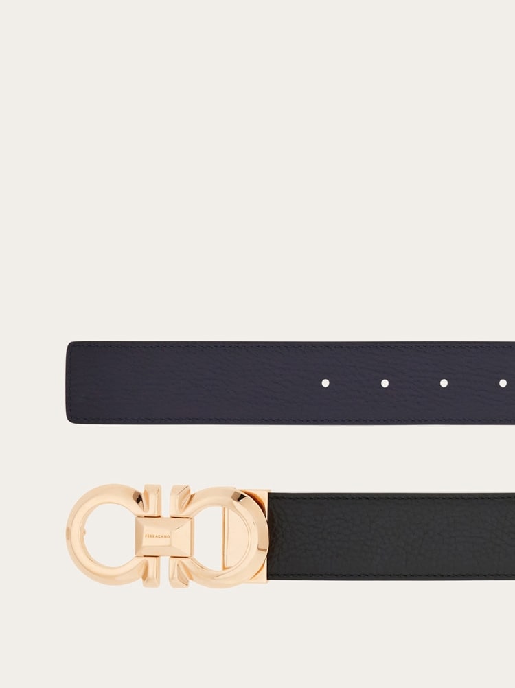 Reversible and adjustable Gancini belt Gallery image 2