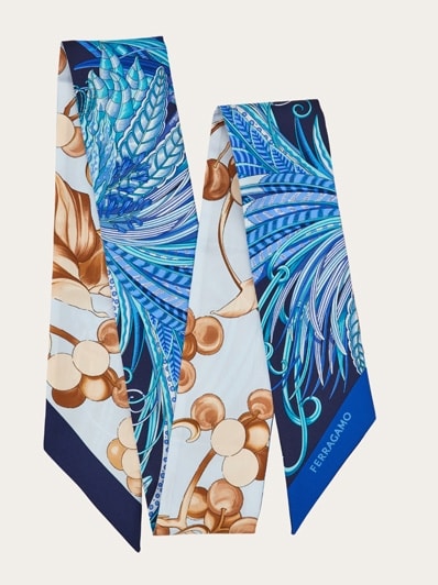 【関税&送料込】Ferragamo Silk Bandeau Giada print silk mini bandeau - Women | Ferragamo