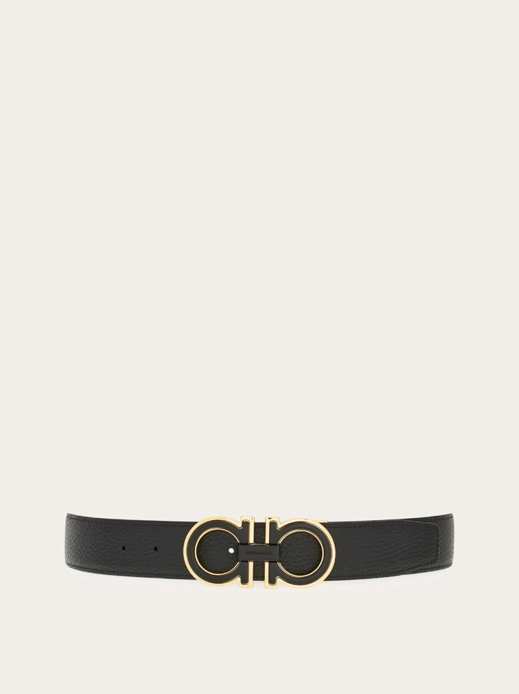 Reversible and adjustable Gancini belt Gallery image 1
