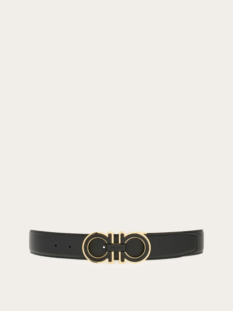 Reversible and adjustable Gancini belt Gallery image 1
