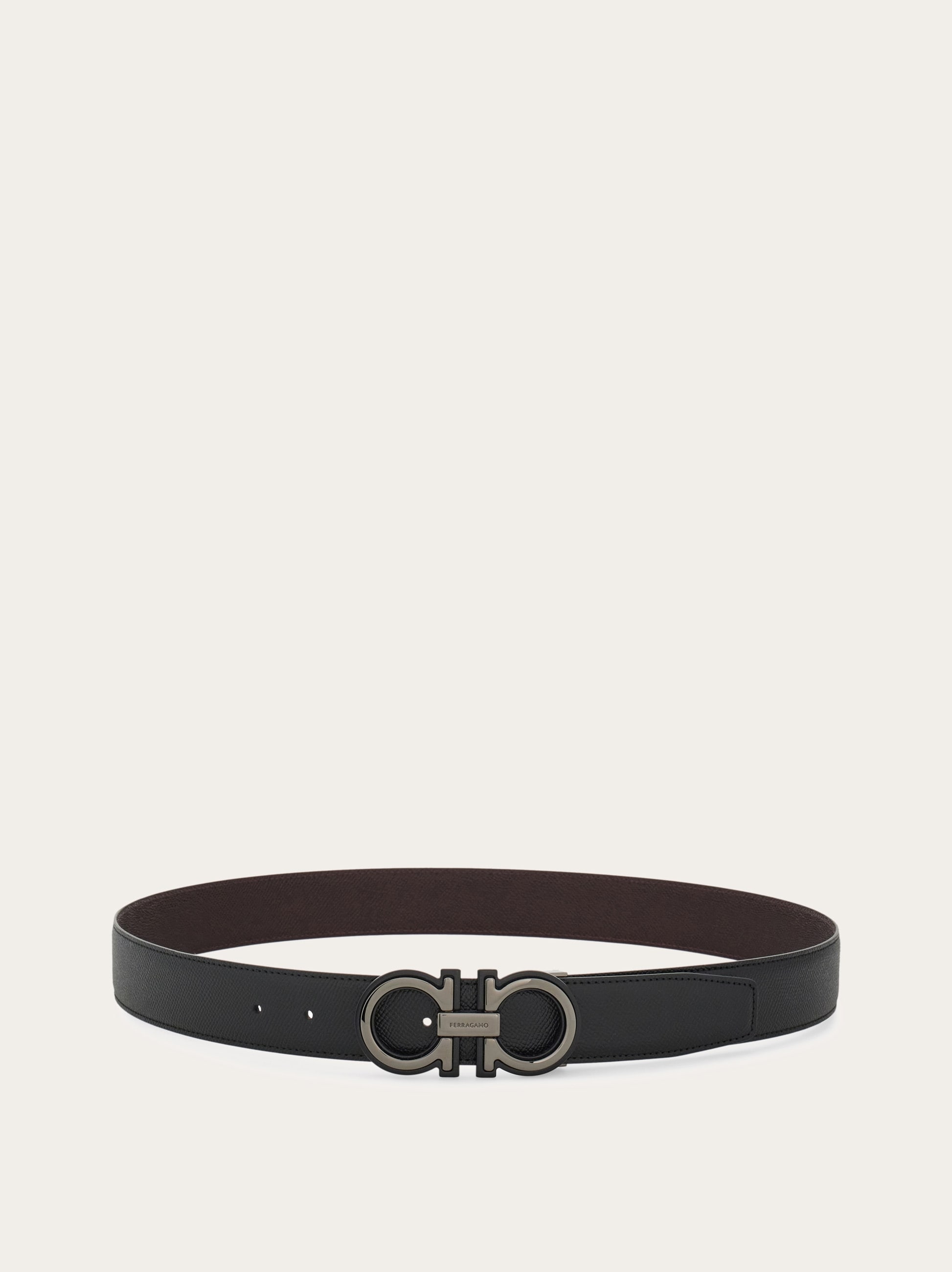 Reversible and adjustable Gancini belt - Men | Ferragamo