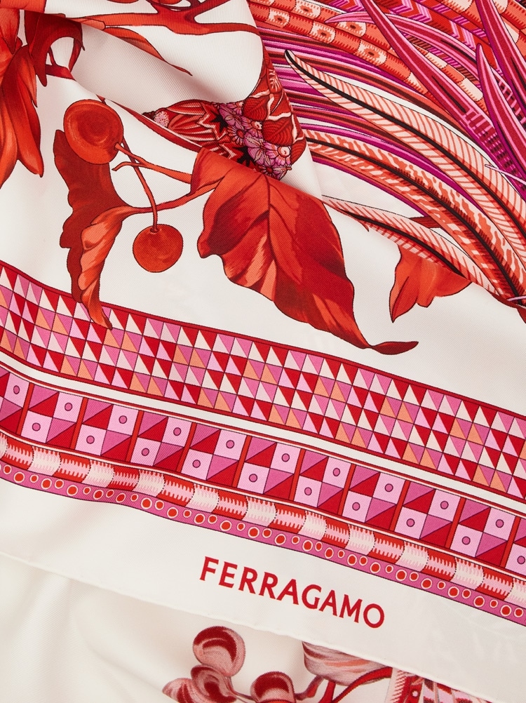Animal print silk scarf Gallery image 2