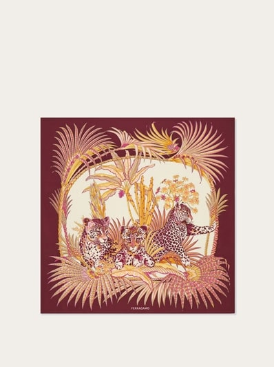 Leopard print silk scarf - Women | Ferragamo