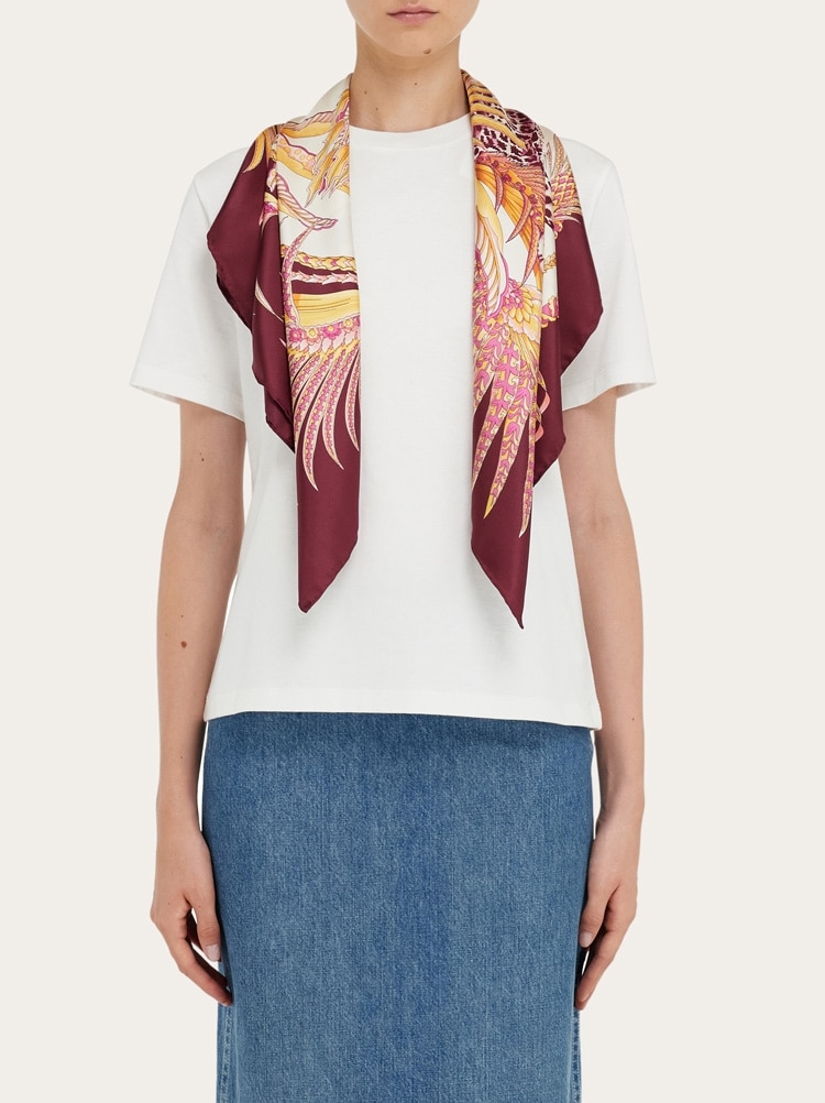 Leopard print silk scarf Gallery image 3