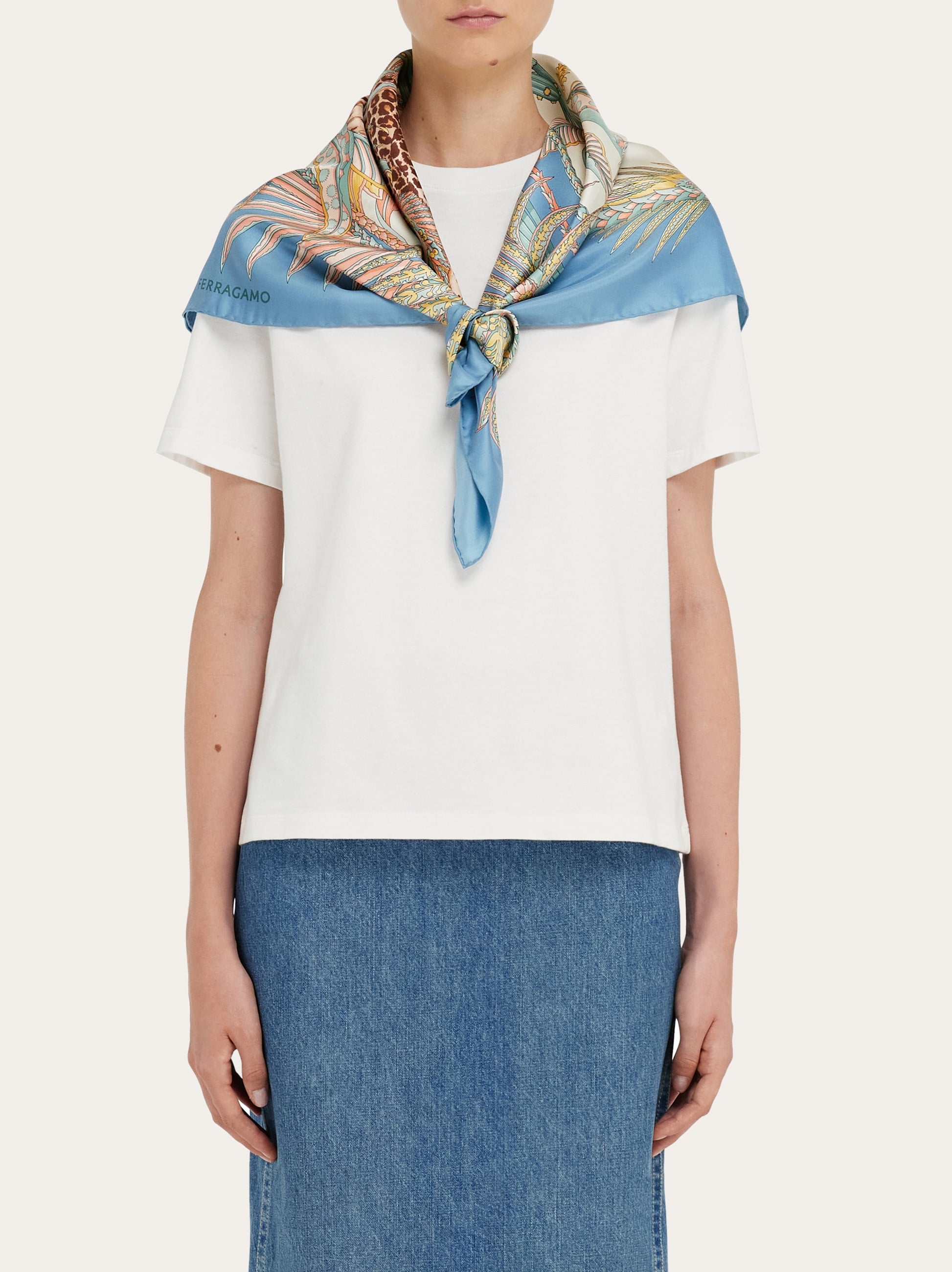 Leopard print silk scarf - Women | Ferragamo