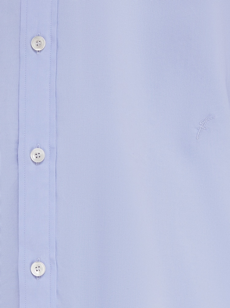 Shirt with tonal embroidered F - Men | Ferragamo