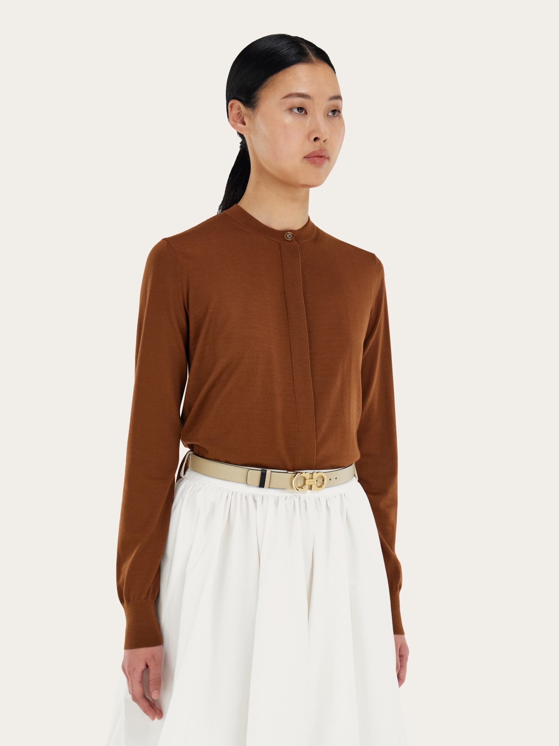 Adjustable and reversible Gancini belt - Women | Ferragamo