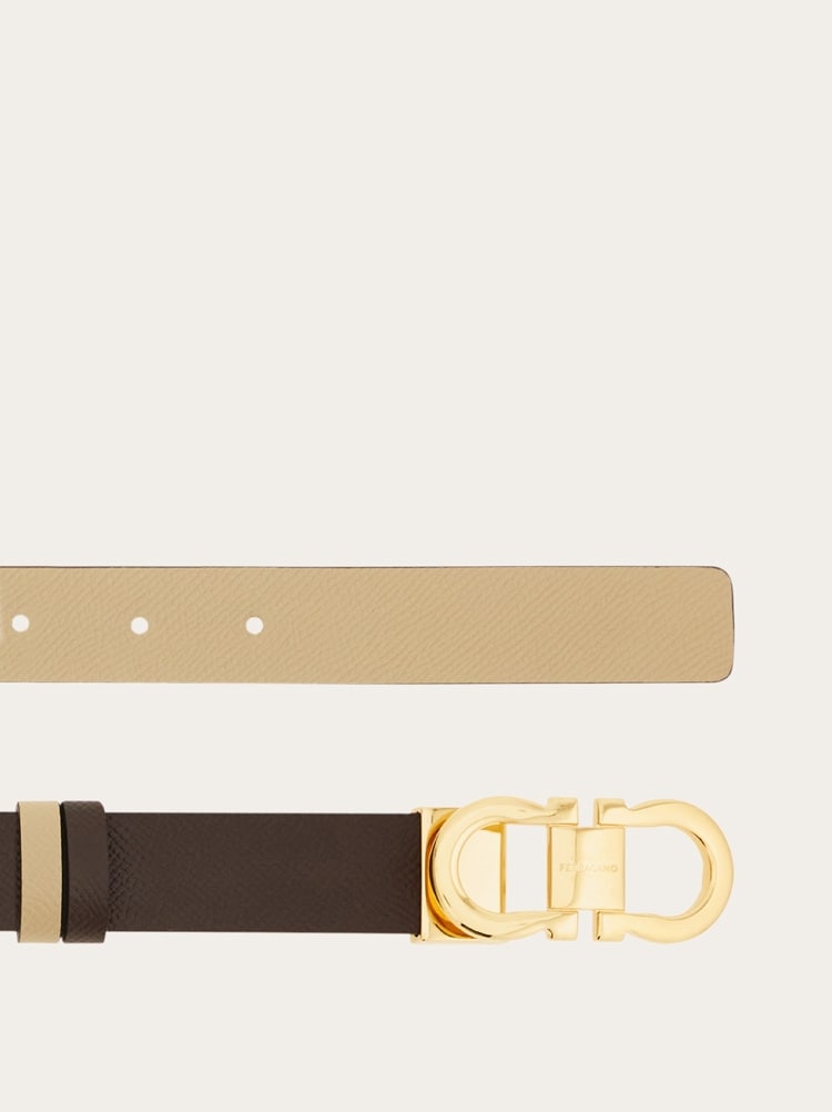 Reversible and adjustable Gancini belt Gallery image 2