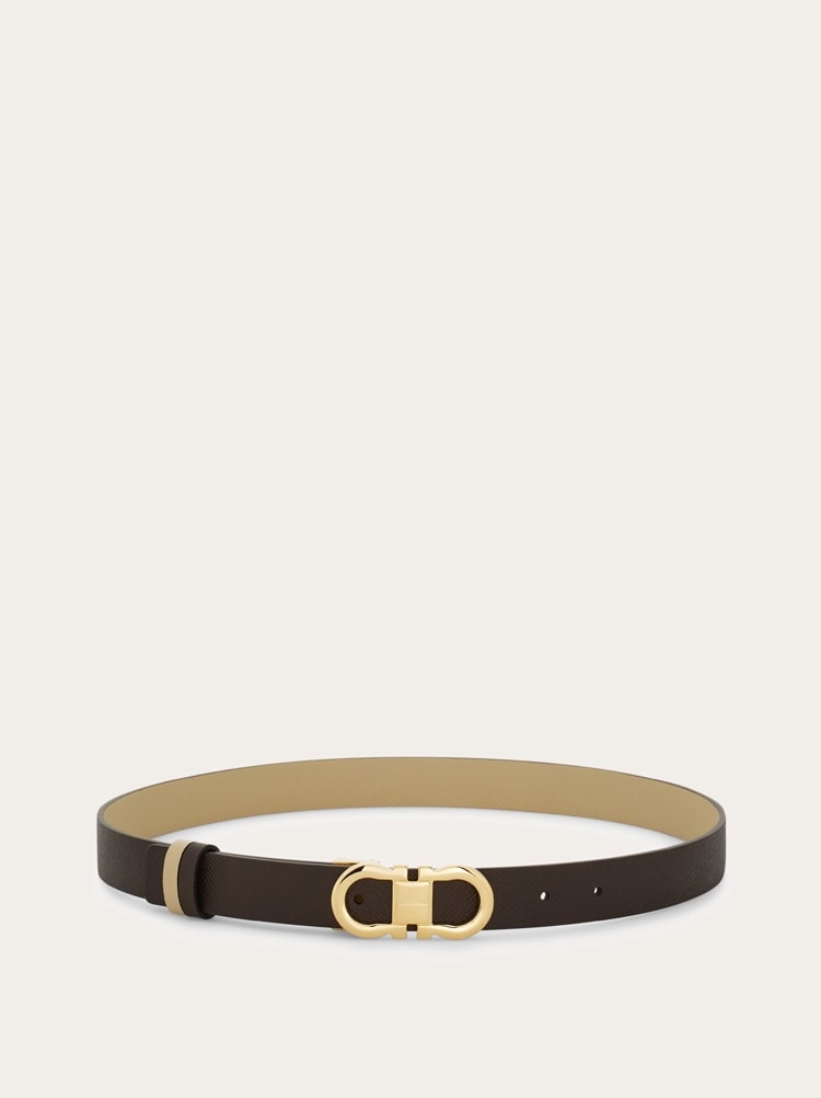 Reversible and adjustable Gancini belt Gallery image 3