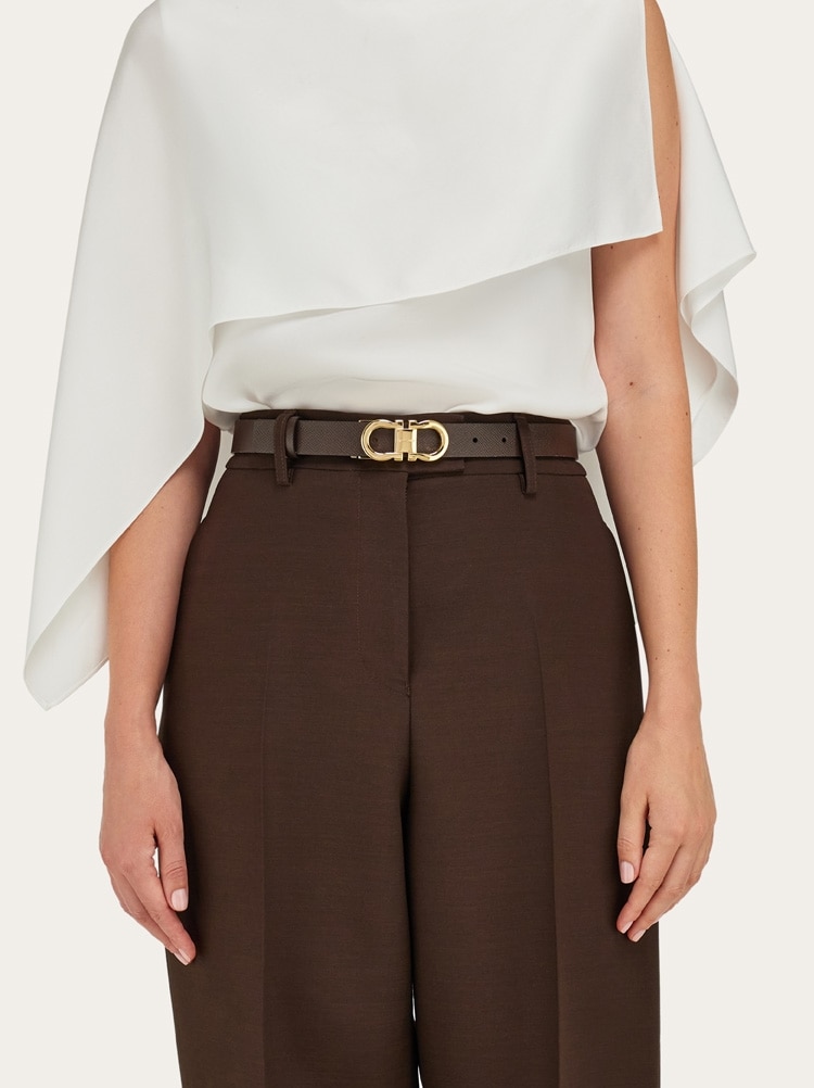 Reversible and adjustable Gancini belt Gallery image 4